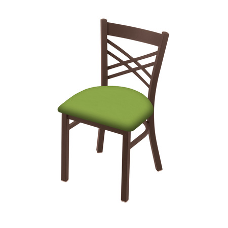 HOLLAND BAR STOOL CO 620 Catalina 18" Chair with Bronze Finish and Canter Kiwi Green Seat 62018BZ009